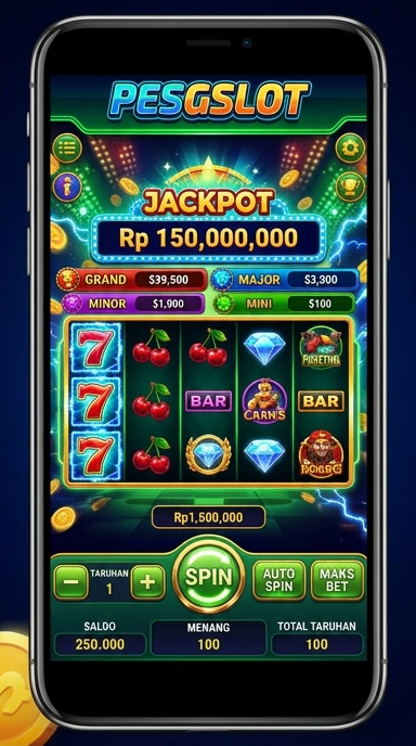 Layar utama pesgslot — antarmuka bersih setelah instalasi
